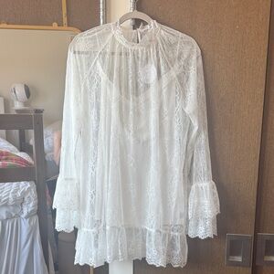 Revolve Olisa Mini Dress in Ivory